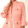 Dani Linen Jacket Soft Coral
