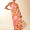Lenea Maxi Dress Callawassie Flowers Pink