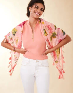 Large Square Scarf Callawassie Floral