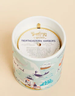 Greetings From Candle 12oz. NE Harbors/Atlantic Breeze -Spartina Store 966597d