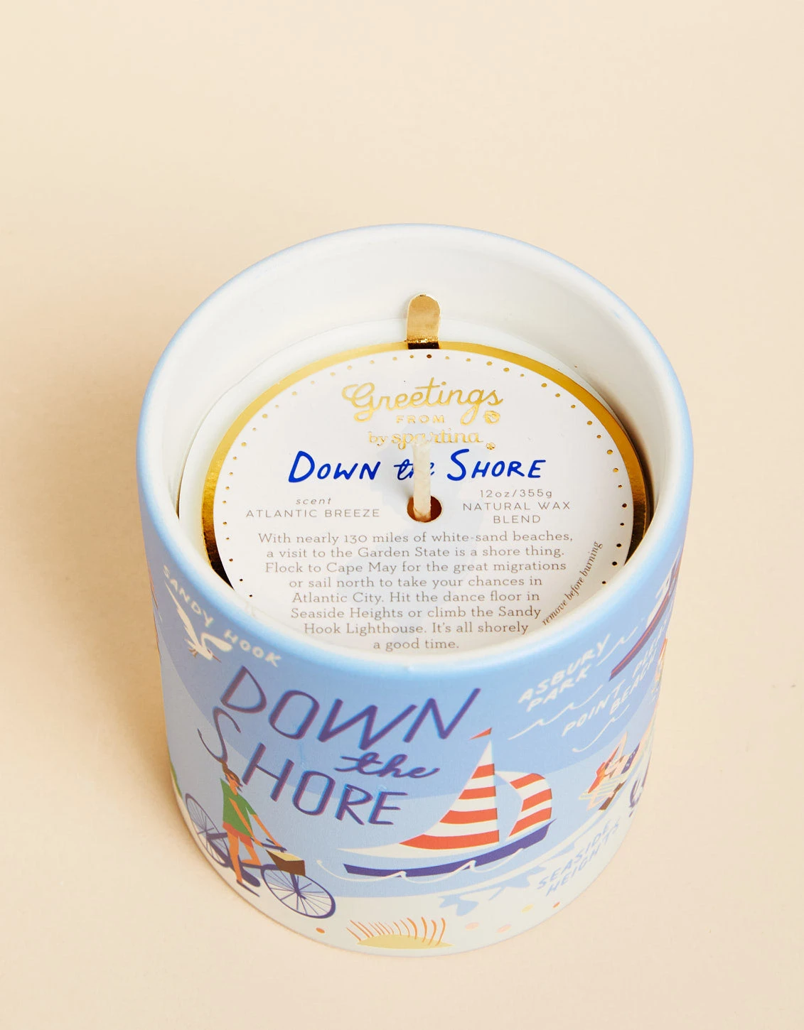 Greetings From Candle 12oz. Down The Shore/Atlantic Breeze 4 Greetings From Candle 12oz. Down The Shore/Atlantic Breeze - Image 4