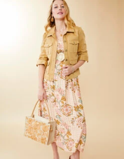 Raya Straw Zip Tote Calm Waters -Spartina Store 967273