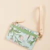 Slim Card Coinpurse Hamilton Floral Block Print Seafoam