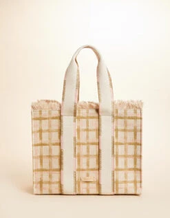 Fringe Tote Calm Waters Plaid -Spartina Store 967815b