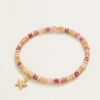 Calm Waters Stretch Bracelet Ruby/Sunstone