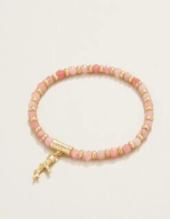 Calm Waters Stretch Bracelet Pink Jade