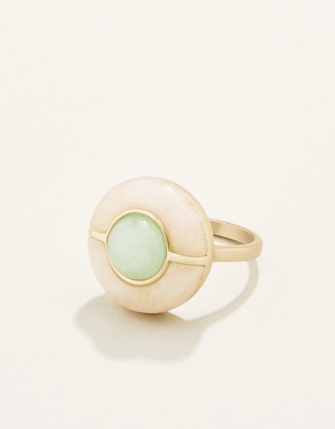 Centered Stone Ring White/Jade 1 Centered Stone Ring White/Jade