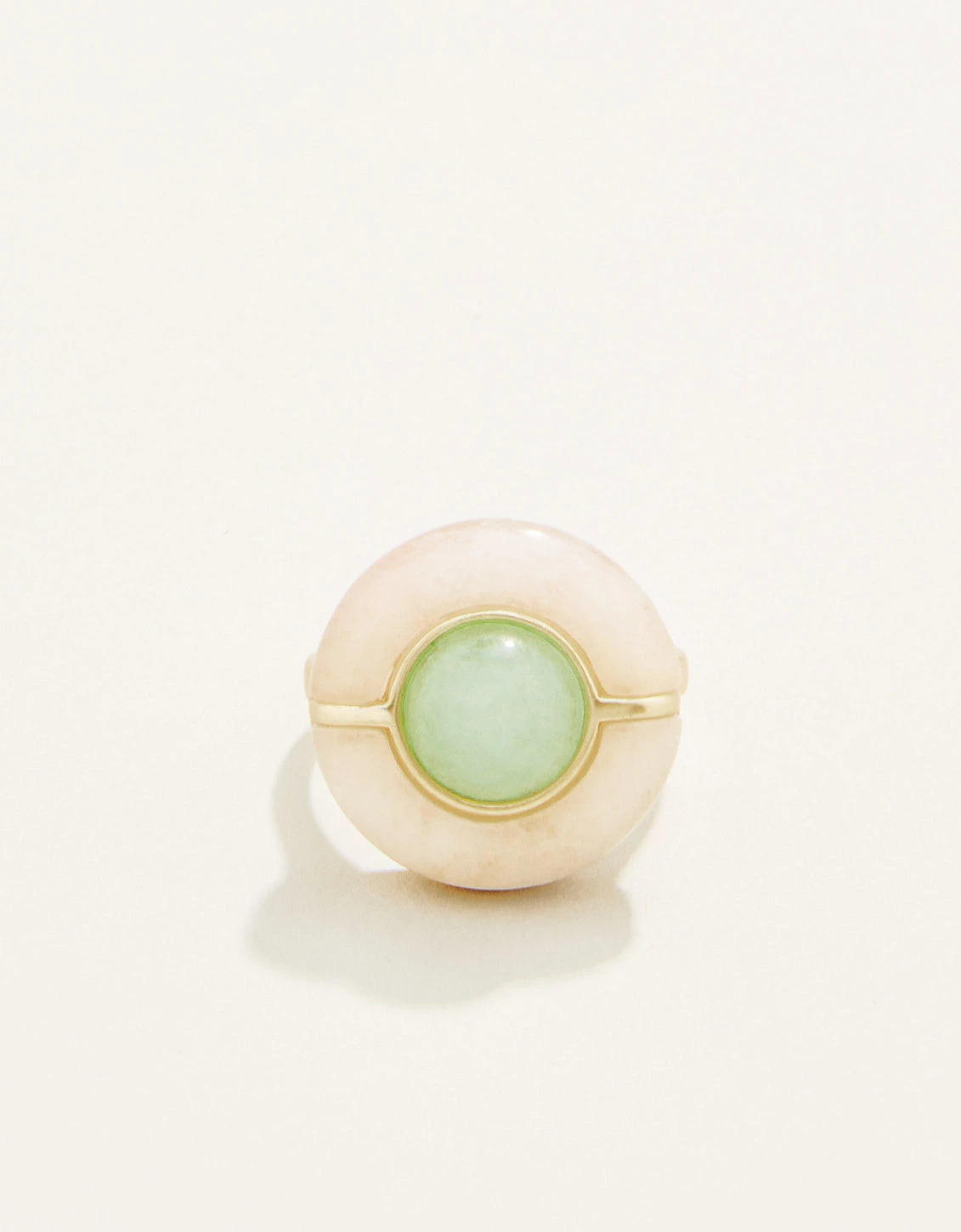 Centered Stone Ring White/Jade 3 Centered Stone Ring White/Jade - Image 3