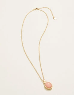 Nara Oval Necklace 17" Pink -Spartina Store 968232b