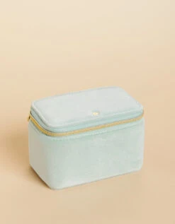 Jewelry Travel Organizer Sea Foam Velvet