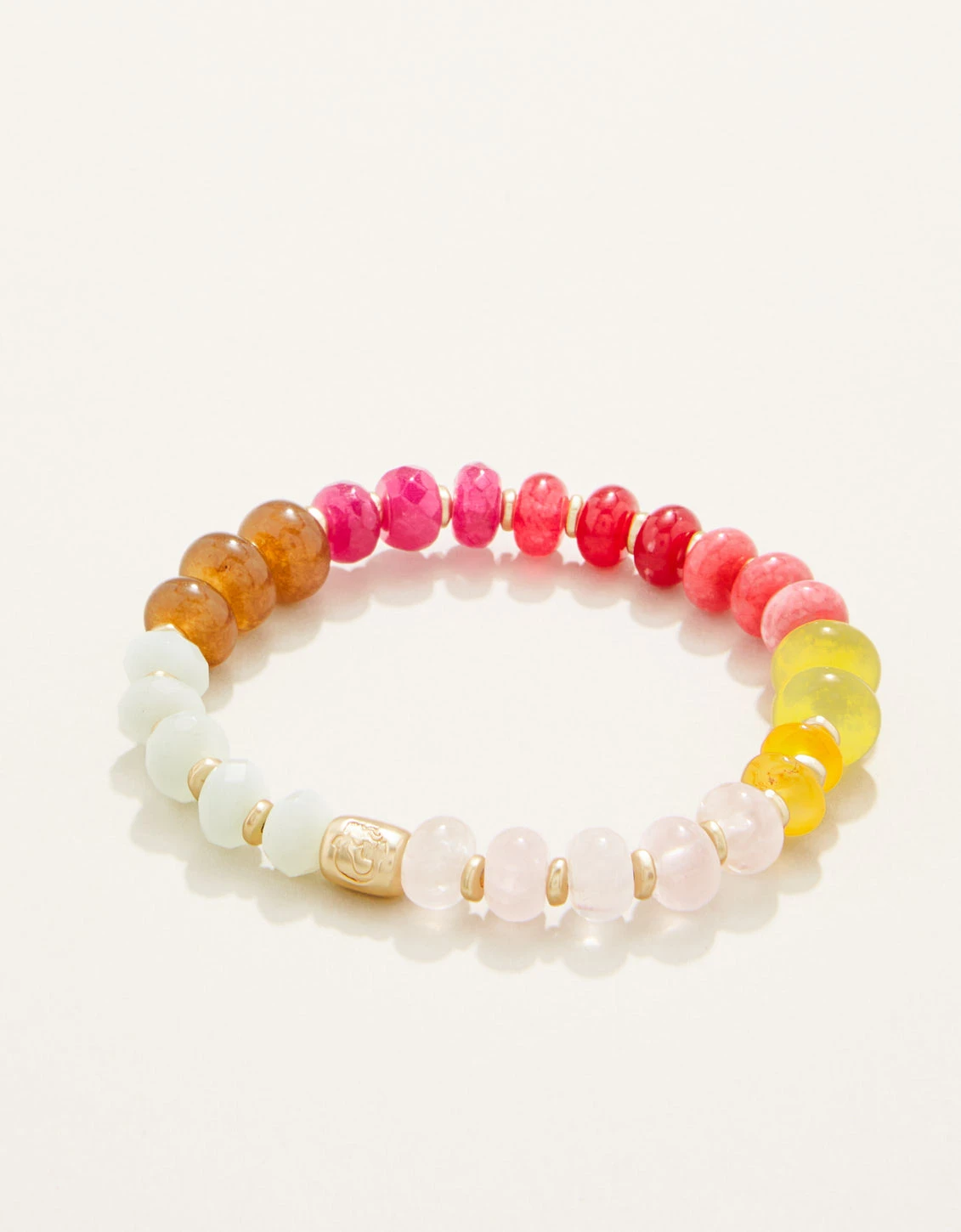 Stone Stretch Bracelet 10mm Warm Multi 1 Stone Stretch Bracelet 10mm Warm Multi