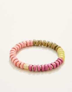 Wood Stretch Bracelet 8mm Multi