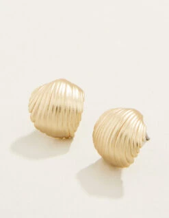 Shell Hoop Earrings Gold