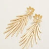 Swaying Frond Earrings Gold
