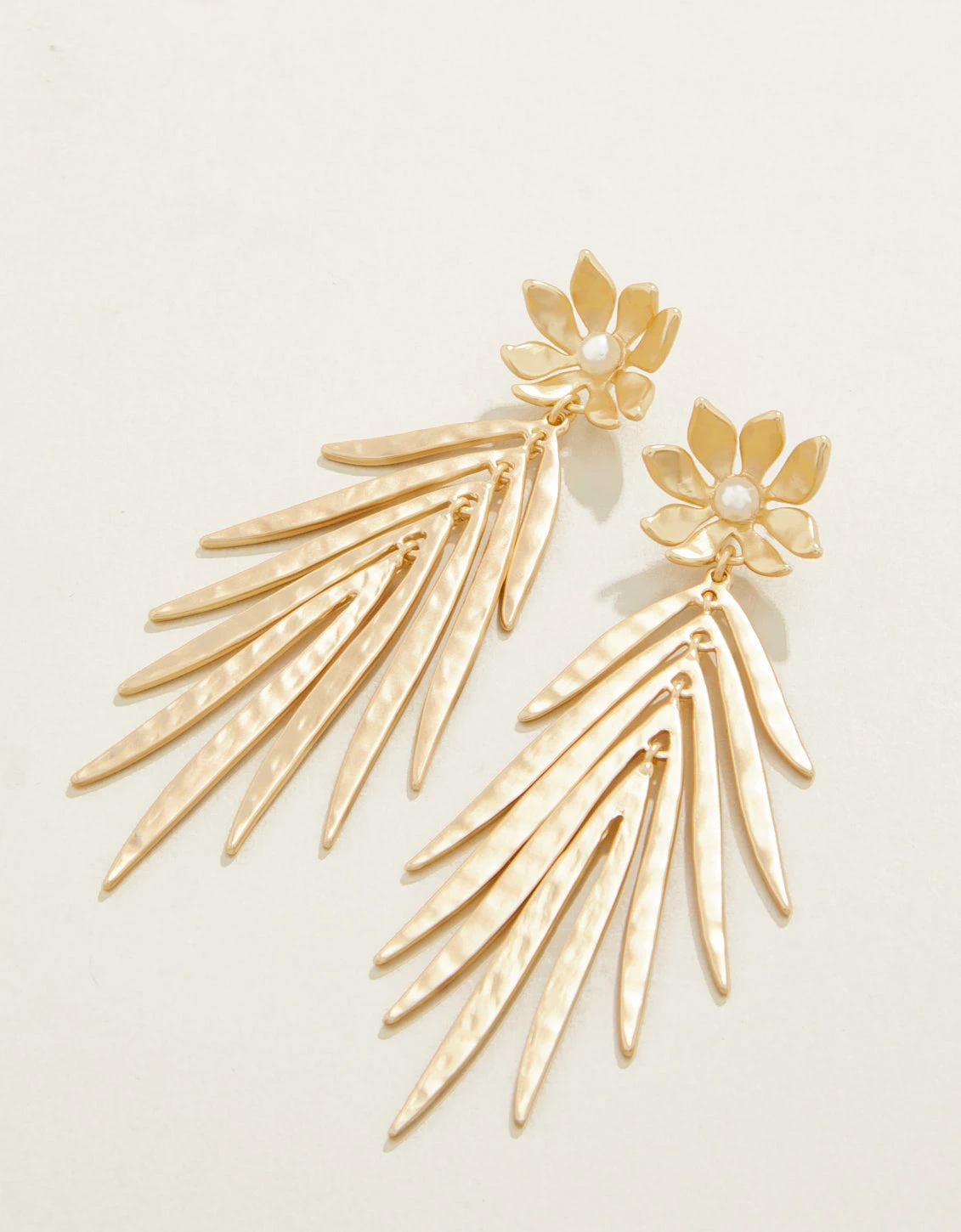 Swaying Frond Earrings Gold 1 Swaying Frond Earrings Gold