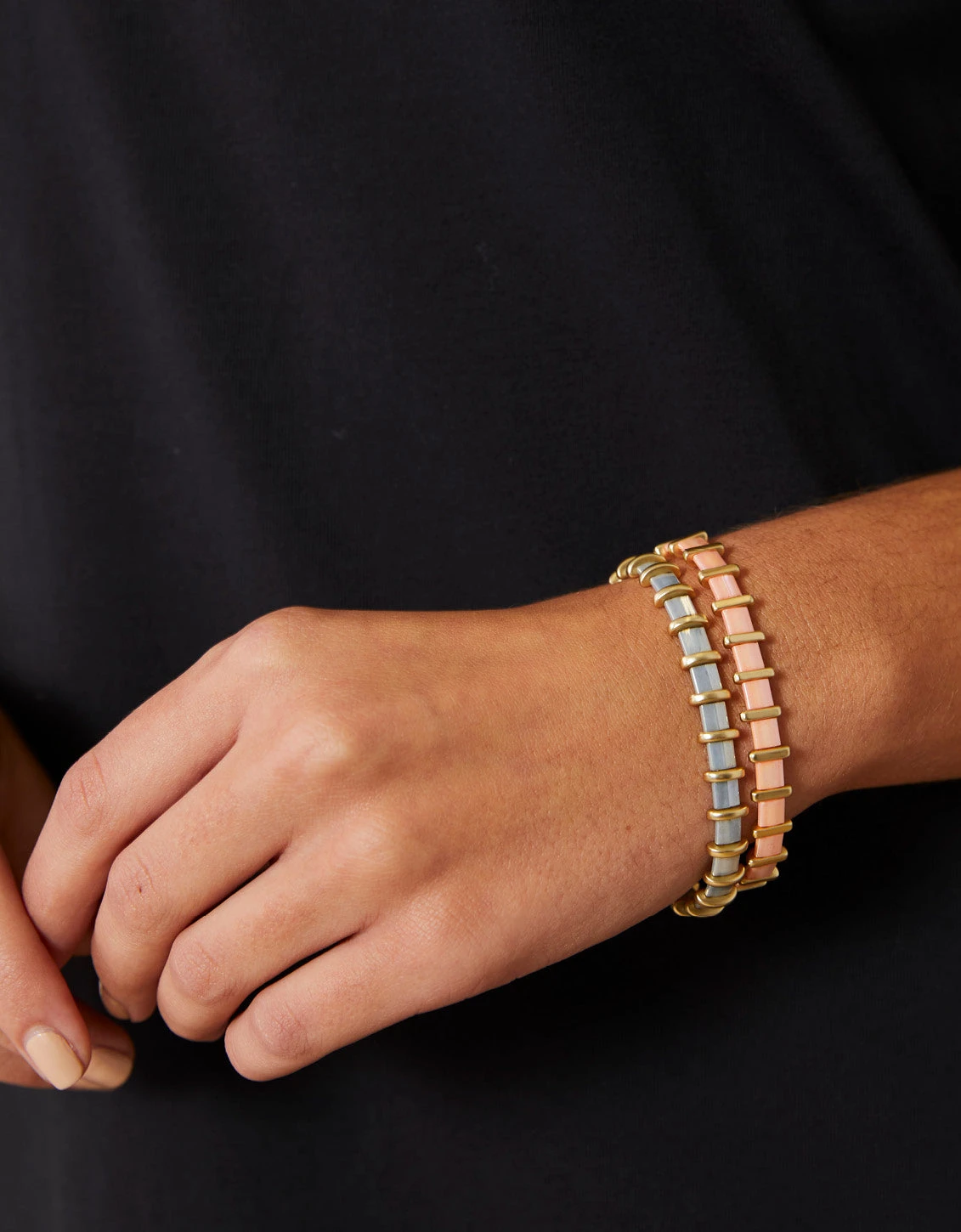 Lila Stretch Bracelet Blush 2 Lila Stretch Bracelet Blush - Image 2