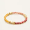 Pony Stretch Bracelet 6mm Pink/Orange