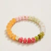 Stone Stretch Bracelet 10mm Pink/Green