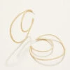 Winding Oak Hoop Earrings Gold