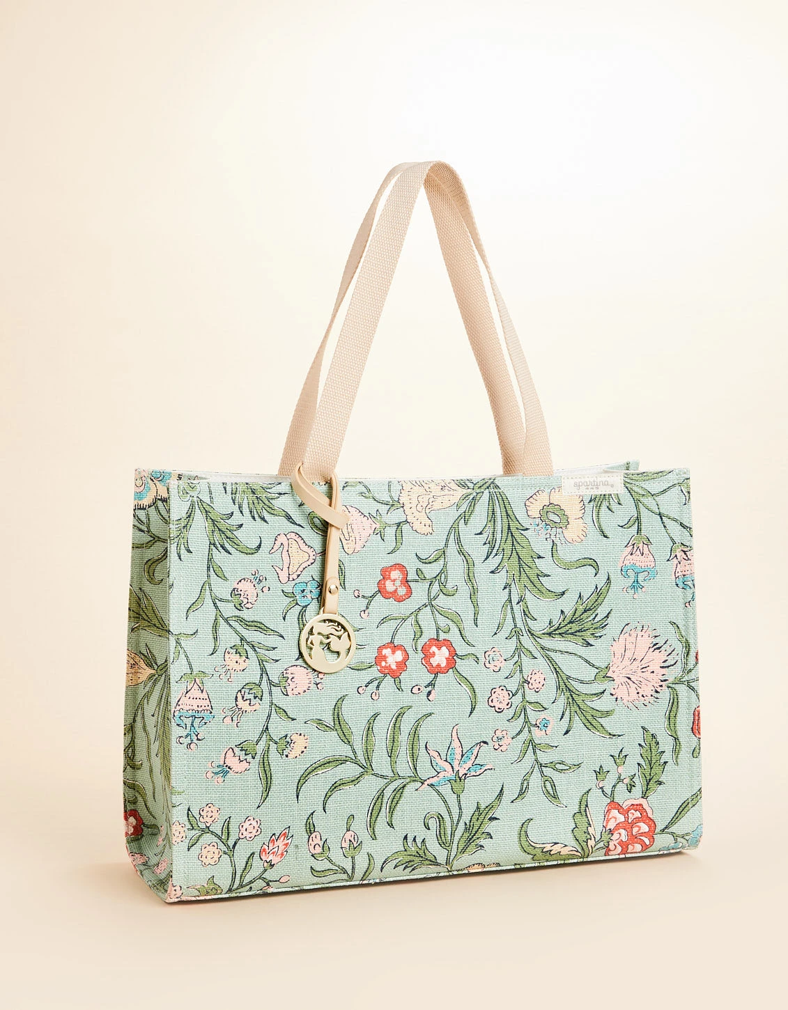 Market Tote Hamilton Floral Block Print 1 Market Tote Hamilton Floral Block Print