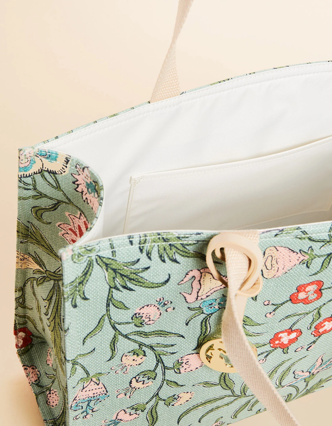 Market Tote Hamilton Floral Block Print 3 Market Tote Hamilton Floral Block Print - Image 3