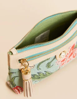 Tassel Wristlet Hamilton Floral Block Print -Spartina Store 969307c