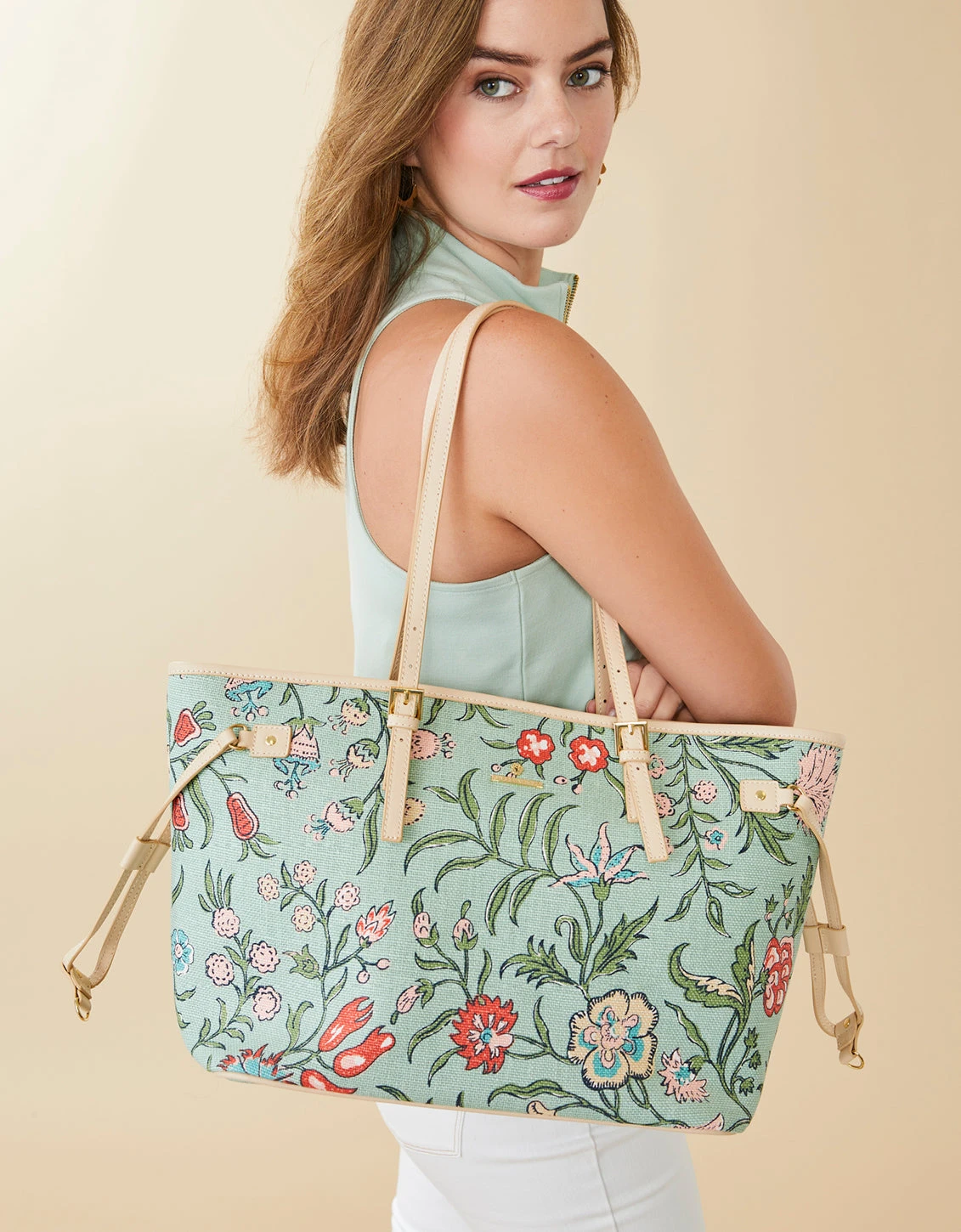 Jetsetter Tote Hamilton Floral Block Print 2 Jetsetter Tote Hamilton Floral Block Print - Image 2