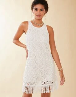 Jana Crochet Dress Coconut Milk -Spartina Store 969550