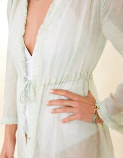 Gretchyn Beach Cover Up Callawassie Palmetto Seafoam -Spartina Store 969574c