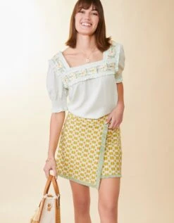 Fringe Wrap Skort River Club Geo 8 Fringe Wrap Skort River Club Geo -Spartina Store 970167