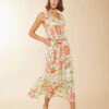 Justine Midi Dress River Club Jacobean