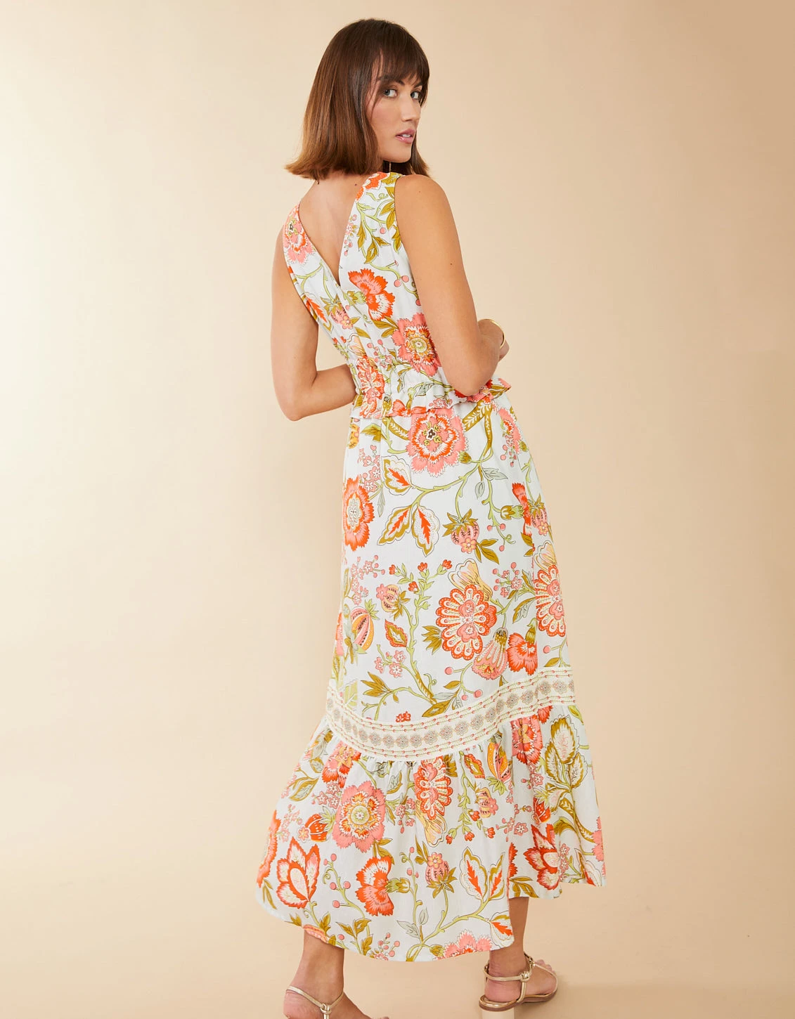 Justine Midi Dress River Club Jacobean 3 Justine Midi Dress River Club Jacobean - Image 3