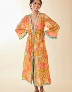 Gretchyn Beach Coverup River Club Damask Red -Spartina Store 971089b