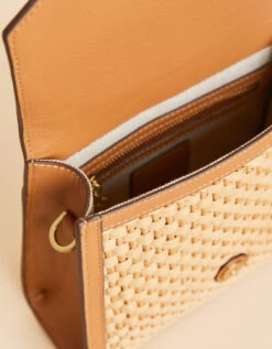 Siren Sara Satchel Crossbody Natural/Pecan 9 Siren Sara Satchel Crossbody Natural/Pecan -Spartina Store 971102c