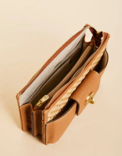 Siren Lindsey Phone Crossbody Natural/Pecan -Spartina Store 971133c