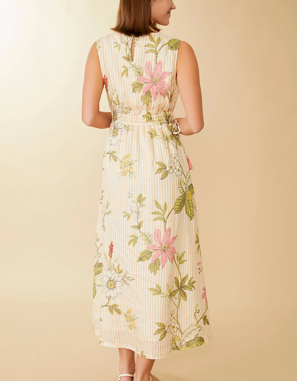 Finley Midi Dress Sugar Mill Floral Vine Stripe 4 Finley Midi Dress Sugar Mill Floral Vine Stripe - Image 4