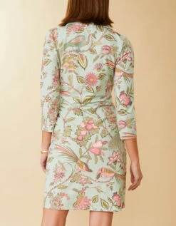 Cristina Wrap Dress Sugar Mill Peacock Floral Seafoam 8 Cristina Wrap Dress Sugar Mill Peacock Floral Seafoam -Spartina Store 971546b
