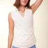 Edeline Sleeveless Wrap Top Buttercream