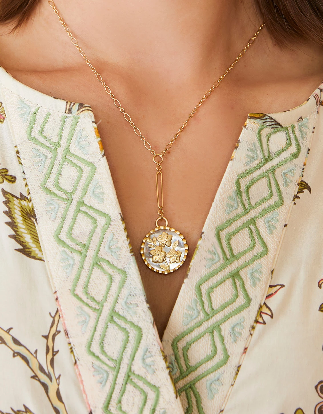 Azalea Necklace 17" Mother-of-Pearl 2 Azalea Necklace 17" Mother-of-Pearl - Image 2