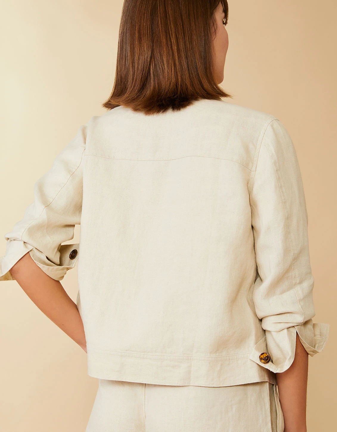 Avalon Linen Jacket Flax 3 Avalon Linen Jacket Flax - Image 3