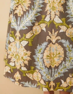 Eisley Midi Skirt Sugar Mill Damask Gray -Spartina Store 972475d