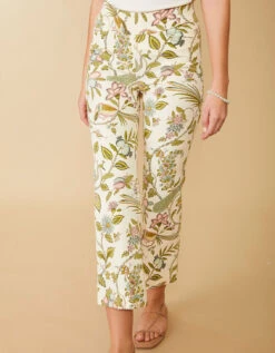 Maren Kick Flare Pant Sugar Mill Peacock Cream