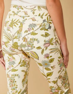 Maren Kick Flare Pant Sugar Mill Peacock Cream -Spartina Store 972543c