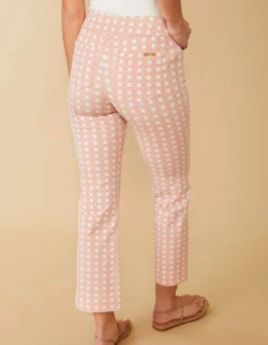 Maren Kick Flare Pant Sugar Mill Cane Pink 7 Maren Kick Flare Pant Sugar Mill Cane Pink -Spartina Store 972758b