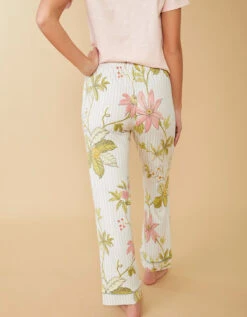 Pajama Pant Floral Vine Stripe Blue -Spartina Store 973090c