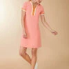 Short Sleeve Serena Pique Dress Shell Pink