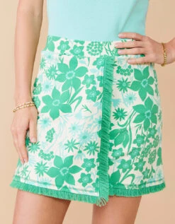 Fringe Wrap Skort Marsh Hens Wildflowers