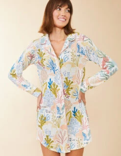 Sleep Shirt Seafoam Mermaids