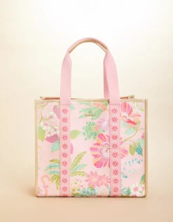 Large Tote Flamingo Pineapple