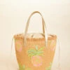 Straw Tote Flamingo Pineapple